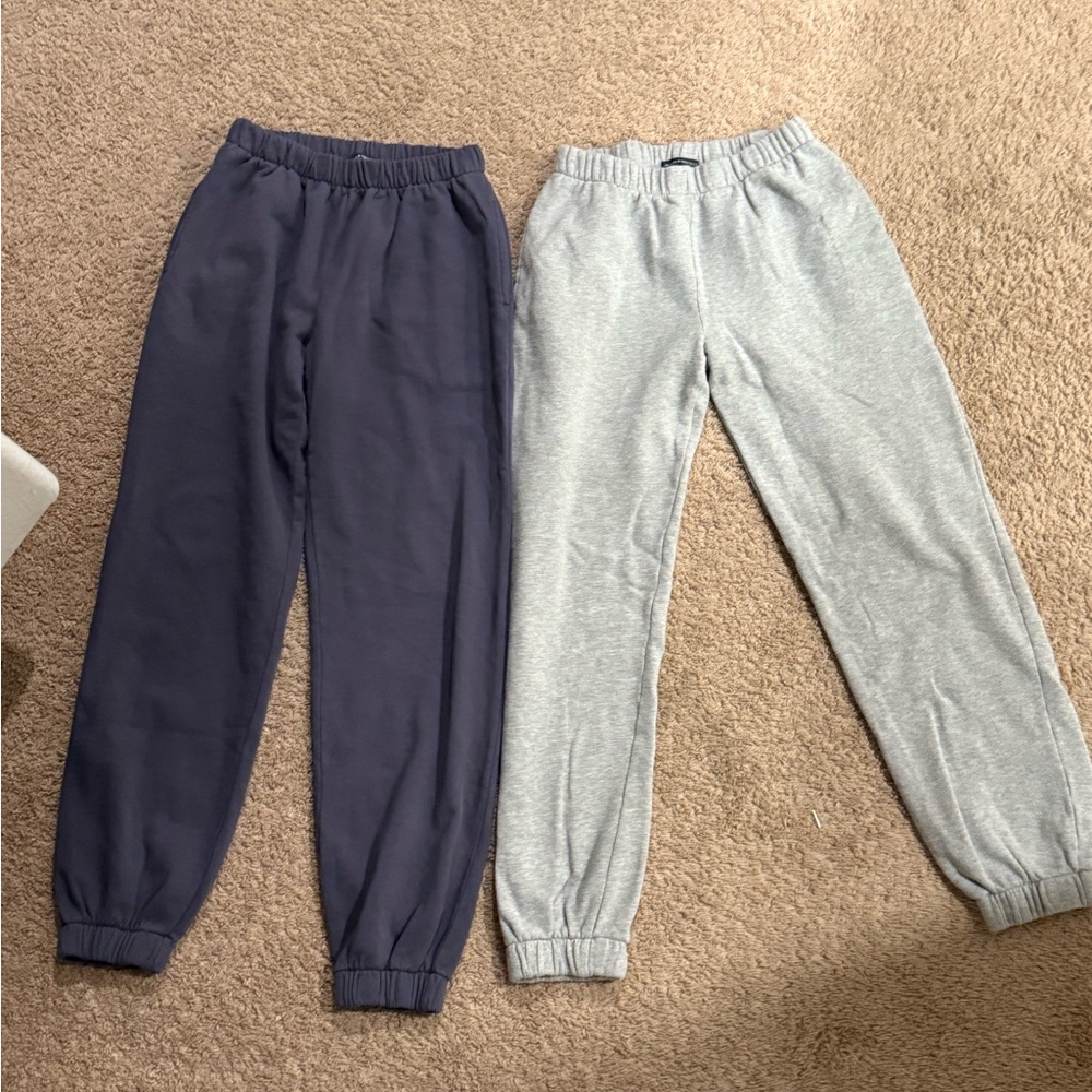 Brandy Melville Navy and Gray Joggers